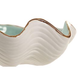 DKD Home Decor Hangzhou design 26a Centro Mesa Mediterraneo Turquesa Azul Gres 21 x 8 x 26 cm (2 Unidades)