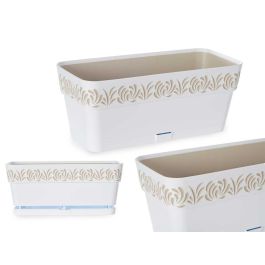 Stefanplast Jardinera Plástico Gaia Blanca 30 cm (29.3x13.3x12.3 cm) con Reserva de Agua (Set de 12) Precio: 48.94999945. SKU: S3610148