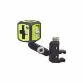 Ryobi RYO4892210188427 Láser de Cruz Verde Rango 15 m, Precisión +/- 0.5 mm, con Alicates de Fijación y 2 Baterías
