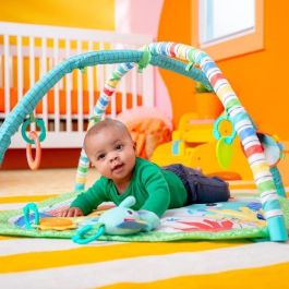 Bright Starts BRI0074451168145 Alfombra de juegos y actividades Unicorn Crew, verde, con juguetes desmontables, desde el nacimiento