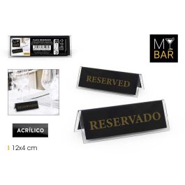 Placa Acrílica Reservado 12x4 cm - My Bar (24 Unidades) Precio: 16.50000044. SKU: B19SFPSAVV