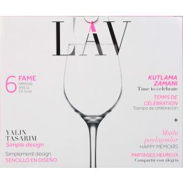Set de 6 copas para vino y agua 395 cc FAME - Lav (4 Cajas) Set de 6 copas para vino y agua 395 cc FAME - Lav (4 Cajas)