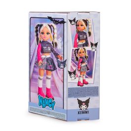 Famosa Naca8000 Muñeca Nancy Fashion Kuromi Hello Kitty, pelo rosa, outfit urbano, mochila y auriculares, para +3 años