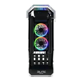 Sharkoon ELITE SHARK CA700 Torre PC Negro Blanco con Panel de Vidrio Templado