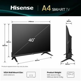 Hisense 40A4Q Smart TV 40" Full HD DLED Wifi Negro