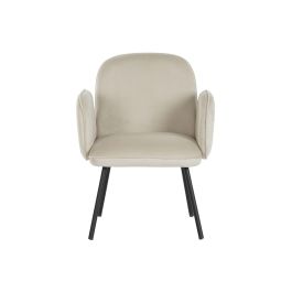 DKD Home Decor Butaca Beige Negro 60 x 83 x 65 cm (2 Unidades)