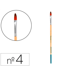 Liderpapel Pincel nº 4 Punta Filbert (Lengua de Gato) Pelo Sintético para Acrílica y Acuarela Certificado FSC Precio: 17.7749. SKU: B1ACGY5YR8
