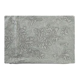 DKD Home Decor Funda de Cojín Decorativa Floral Verde 40x60 cm de Algodón y Poliéster con Cremallera Oculta