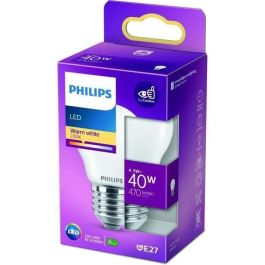 Bombilla esferica led e27 4,3w 470lm 2700k luz calida ø4,5x8,2cm philips