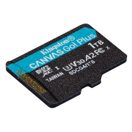 Kingston Tarjeta microSDXC Canvas Go Plus 1TB SDCG4/1TB, 200MB/s, A2 U3 V30, para juegos móviles, drones y cámaras deportivas, con adaptador