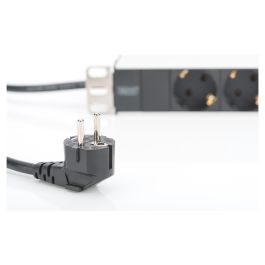 Digitus Regleta de enchufes 19" 1HE con 8 tomas, perfil de aluminio, 2m cable, Negro