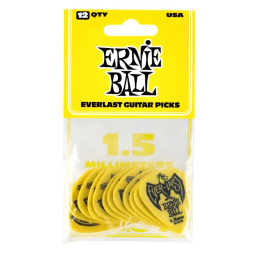 Ernieball Bolsa De Púas Everlast Amarilla 1,5 Mm - 12 Unidades