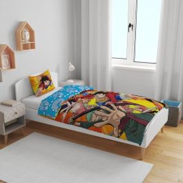 One Piece AAART15013 - Juego de Cama Luffy y su tripulación IV - Microfibra - Funda Nórdica 140x200 cm + Funda Almohada 63x63 cm