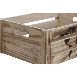 Caja Shabby DKD Home Decor Marron Negro 28 x 14.5 x 39 cm Set de 5