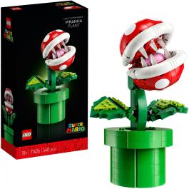 LEGO 71426 Super Mario Planta Piraña: Figura Articulada con Tubo y 2 Piezas, Modelo para Adultos