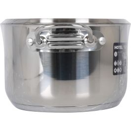 Quttin - Olla con Tapa de Acero Inoxidable para Inducción - 20 cm - 4 Litros (4 Unidades)