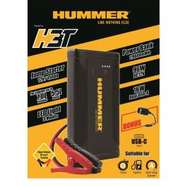 HUMMH3T Arrancador Batería Coche 12V 8000mAh 1500A Pico Portátil y Power Bank para Motores Gasolina hasta 7.0L Diésel 5.5L
