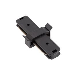 Conector Recto Carril Monofásico para Focos LED Negro HO-PL218000RN