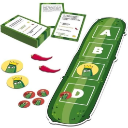 Dujardin DUJ3262190002265 El Rey del Pepino Juego de Mesa Identifica Auténticas Anécdotas en este Divertido Juego de Rompecabezas
