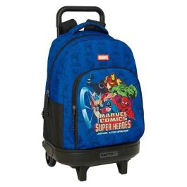 Mochila Escolar con Ruedas The Avengers Azul Negro 33 x 45 x 22 cm Precio: 63.89000013. SKU: B17M2JT3CK