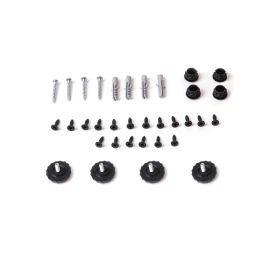 Emuca Kit de estantería Lader con estructura y estantes, altura 1150mm, Acero, Pintado negro y Madera