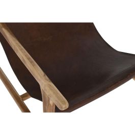 Butaca Home ESPRIT Natural Marrón oscuro Teca 68 x 86 x 86 cm