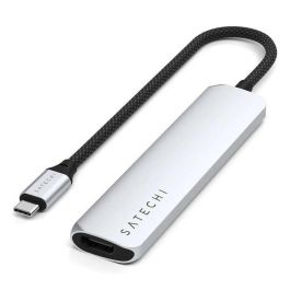 Satechi Adaptador Multipuerto USB-C Slim 6 en 1 - 4K HDMI, Gigabit Ethernet, 3x USB-A, Carga PD 100W, 10 Gbps, Plata Precio: 88.50000016. SKU: B1EP27F6A7