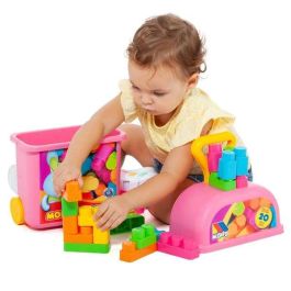 Carrito maleta trolley rosa con 20 bloques. Carrito maleta trolley rosa con 20 bloques.