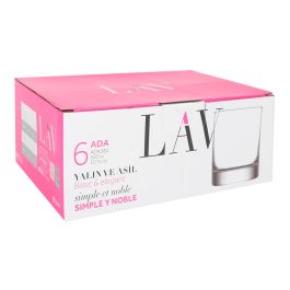 Lav Set 6 Vasos Whisky Reforzado 3, Ada, 7.8x7.8x9.3 cm, 202g (8 Cajas)