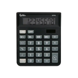 Liderpapel xf16 Calculadora Sobremesa 8 Dígitos Solar y Pilas Negro 127x105x24 mm