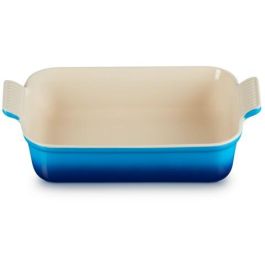Le Creuset 71102262200001 Fuente para Horno Rectangular de Gres, 26 cm, Azure