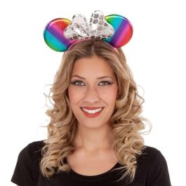 My Other Me Diadema Ratón Rainbow Multicolor para Adulto - Talla Única, Poliéster y PVC