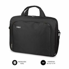 SUBBLIM Maletin Oxford Negro para Portatiles hasta 13.3"-14"/ 33.7-35.5CM - Interior acolchado