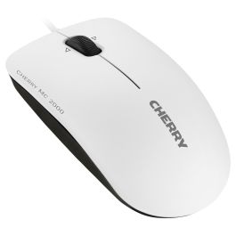 Cherry Ratón MC 2000, IR LED, 1600 DPI, USB, Gris, 3 Botones, Rueda de Desplazamiento Vertical/Horizontal, Diseño Ambidextro