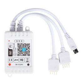 Controlador WiFi Doble Tira LED RGB Comptable Alex/Google Home con Mando [TB-WFXB-IR24 Controlador WiFi Doble Tira LED RGB Comptable Alex/Google Home con Mando [TB-WFXB-IR24