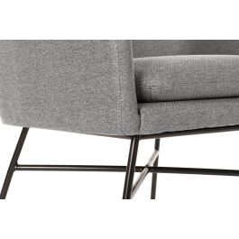 DKD Home Decor Sillón Scandi Gris Claro Negro 62 x 76.5 x 66 cm