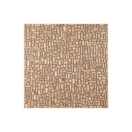 DKD Home Decor Decoración de Pared Moderna de Madera de Mango con Troncos Natural 90x90x3 cm