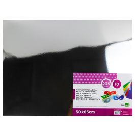 Liderpapel Cartulina Metalizada Plata 235g 50x65 cm - Pack de 10 Hojas de Colores Intensos para Manualidades y Cartelería Liderpapel Cartulina Metalizada Plata 235g 50x65 cm - Pack de 10 Hojas de Colores Intensos para Manualidades y Cartelería