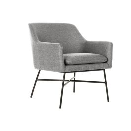 Sillón DKD Home Decor Negro Gris claro Metal 66 x 62 x 76,5 cm Precio: 167.49999992. SKU: B196CC7ABY