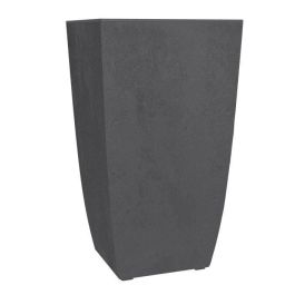 Jardinera - DIVA BASALT - Gris antracita - Cuadrada alta - 42 L - 43,5 x 43,5 x H.78,2 cm - EDA - Caja interior extraíble Precio: 83.59000045. SKU: B12RGHFBX3