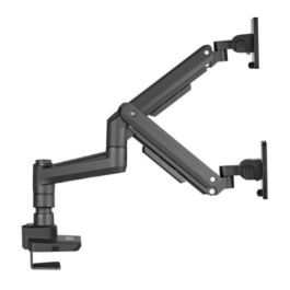 Equip Soporte Mesa Dual Vesa 17-35 Pulgadas 650182, Resistente hasta 20Kg por Pantalla, 100x100 VESA, Ajuste de Inclinación Libre, Organizador de Cables