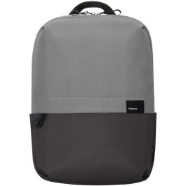 Targus Mochila Sagano Unisex para Portátil 15.6" Negro Gris, Material RPET Reciclado, con Múltiples Bolsillos y Protector de Lluvia
