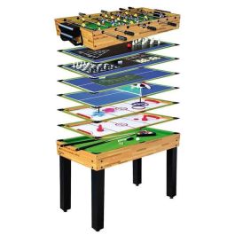 Mesa multijuegos de madera 12 en 1 124x61x81 cm Mesa multijuegos de madera 12 en 1 124x61x81 cm