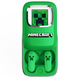 OTL Technologies Auriculares Inalámbricos TWS Minecraft V5.3 con Bluetooth, hasta 16h de Batería, Audio Claro y Graves Profundos