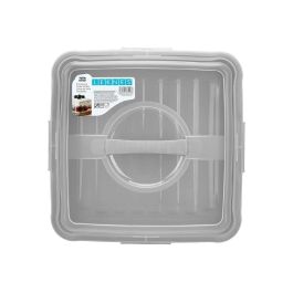 Portatarta Cuadrado Asa Gris Leknes 35x10.5x35 cm, Plástico PP (12 Unidades) Portatarta Cuadrado Asa Gris Leknes 35x10.5x35 cm, Plástico PP (12 Unidades)