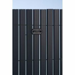 Nature Conjunto de 26 fijaciones de rejilla para pantallas y canales de plástico, gris antracita, con amarre y alambre plastificado de 14 cm.
