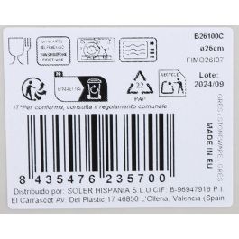 La Mediterranea Plato Llano "Blur" Monaco Brillo 26 cm (6 Unidades)