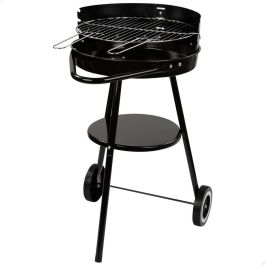 Barbacoa de Carbón con Ruedas Aktive Aluminio Metal esmaltado textileno 42 x 76,5 x 42 cm Negro