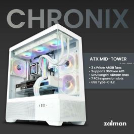 Zalman CHRONIX WHITE Caja PC Midi Tower Blanco
