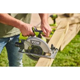 Ryobi AAAOB86315 Sierra circular sin escobillas 18V, disco 184x16mm, 4.500 rpm. Incluye hoja de 24 dientes
